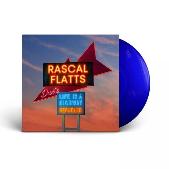 Rascal Flatts Duets Life Is A Highway Refueled Transparent Blue Color Vinyl LP - Picture 1 of 5